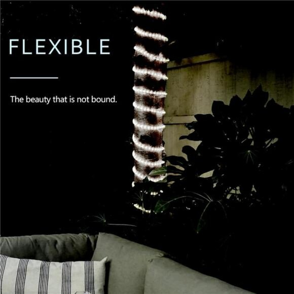 LED rope lights waterproof connectable flexible tube lights for patio garden dec - Picture 4 of 7